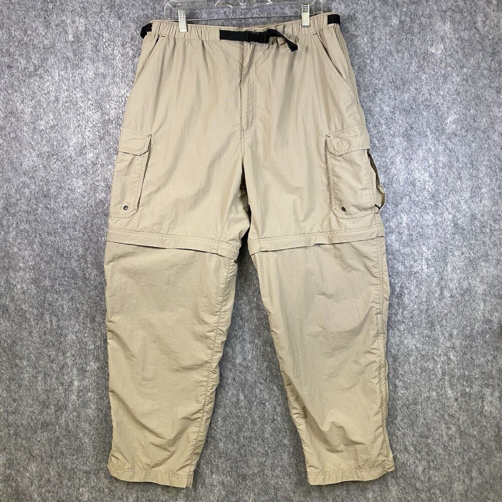 Rei Co Op Pants Mens XL Khaki Cargo Convertible Utility Hiking UPF 50 Gorpcore